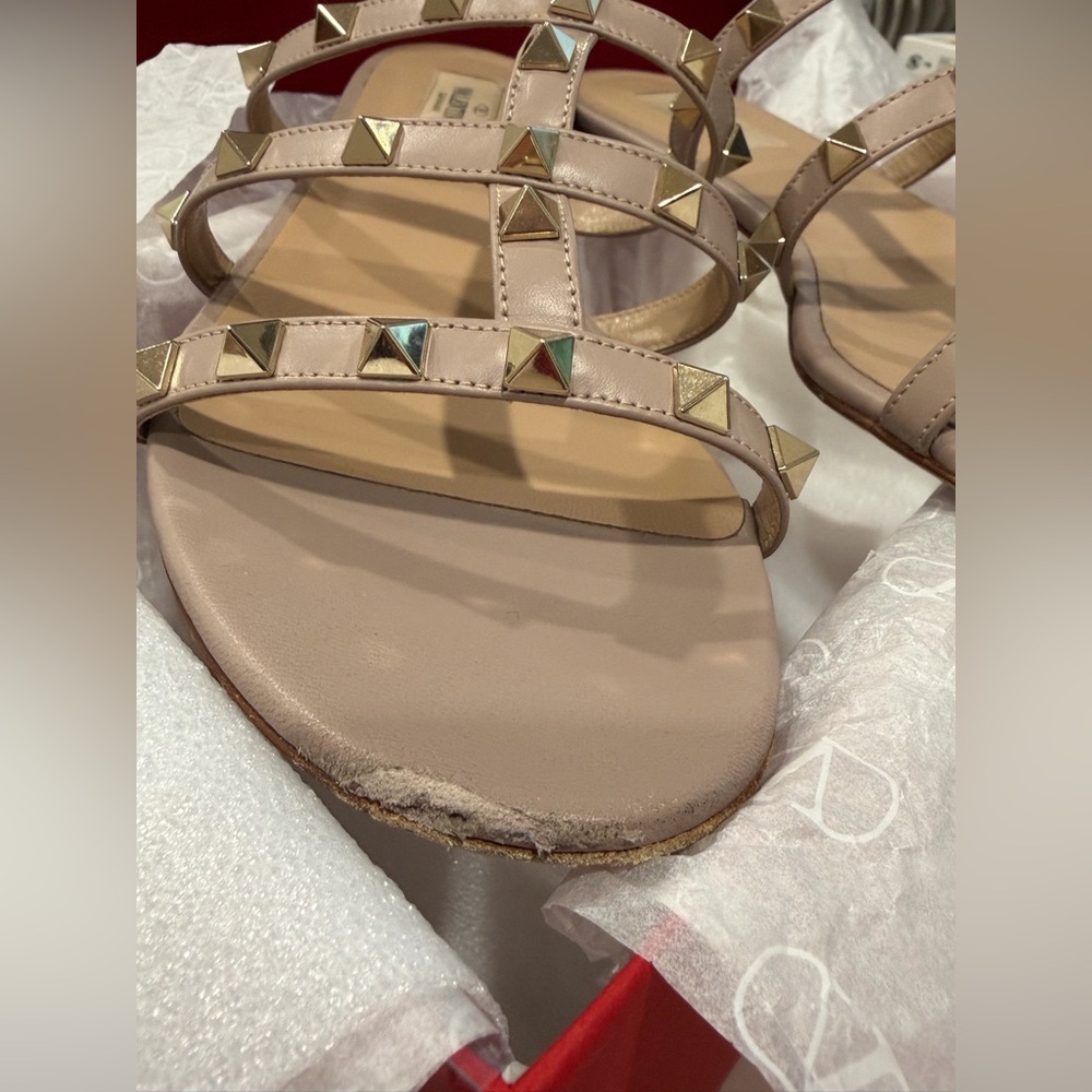 Valentino Rockstud Sandal Poudre - size 40 - Picture 7 of 10